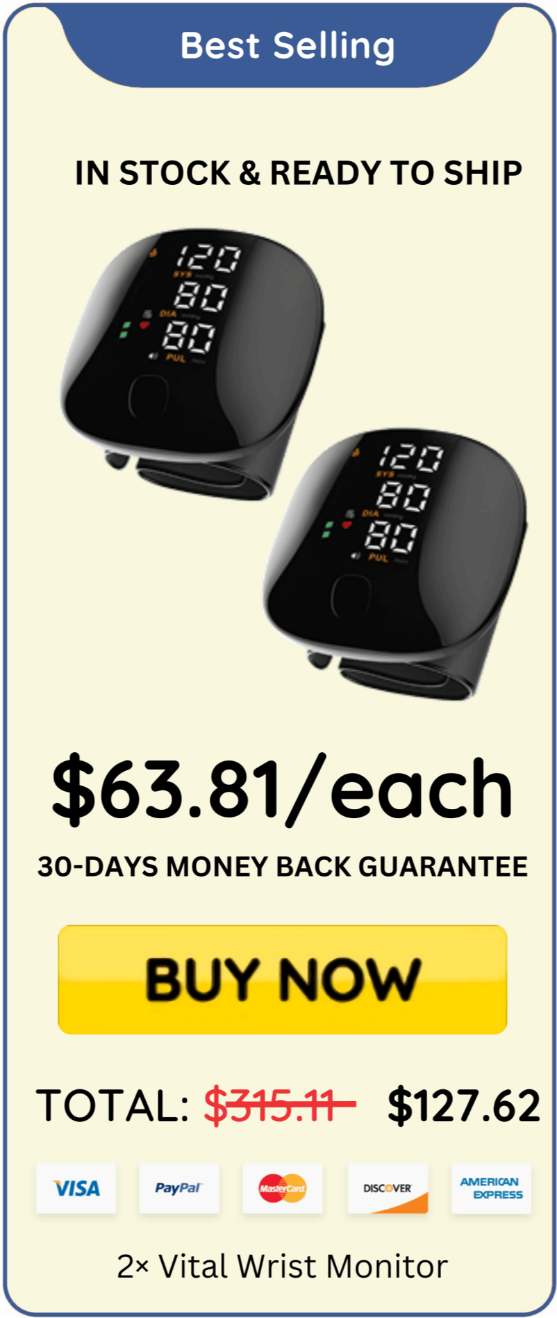 Vital Wrist Monitor offer price 