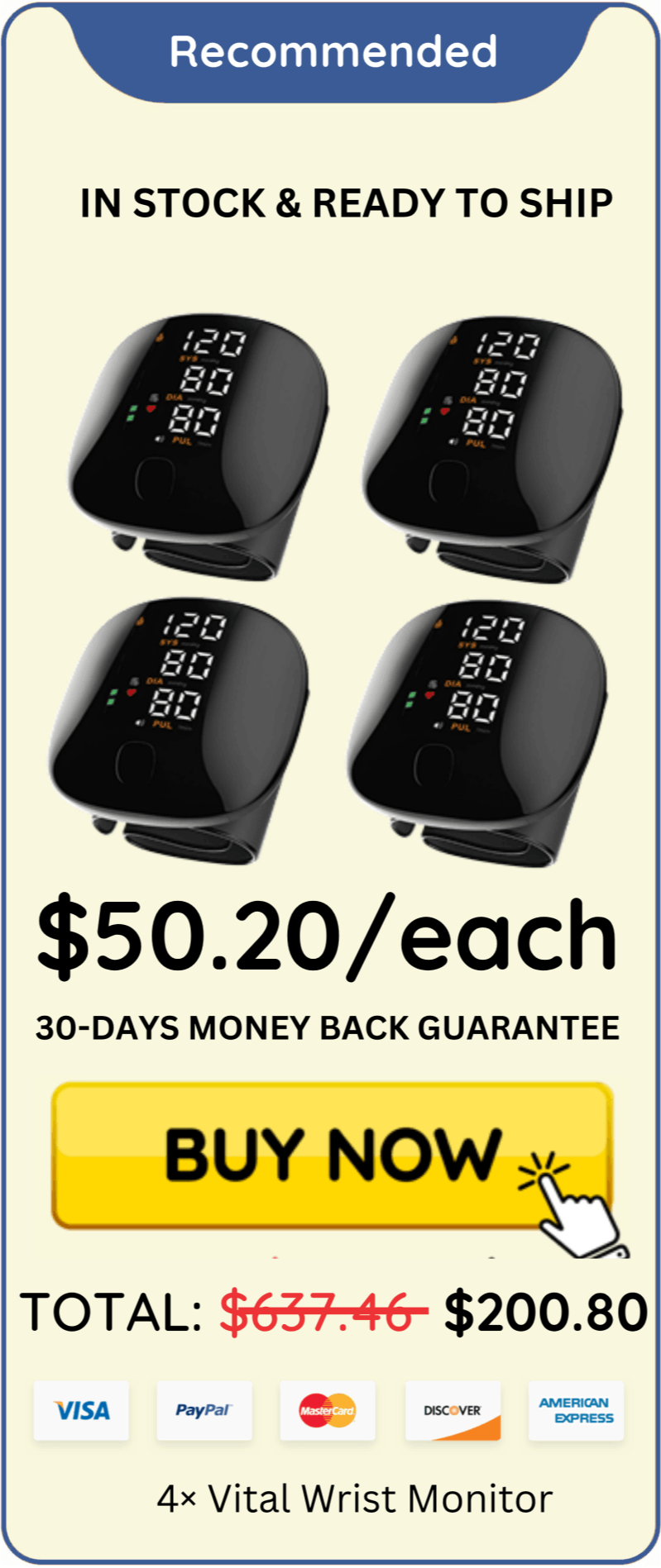 Vital Wrist Monitor offer price 
